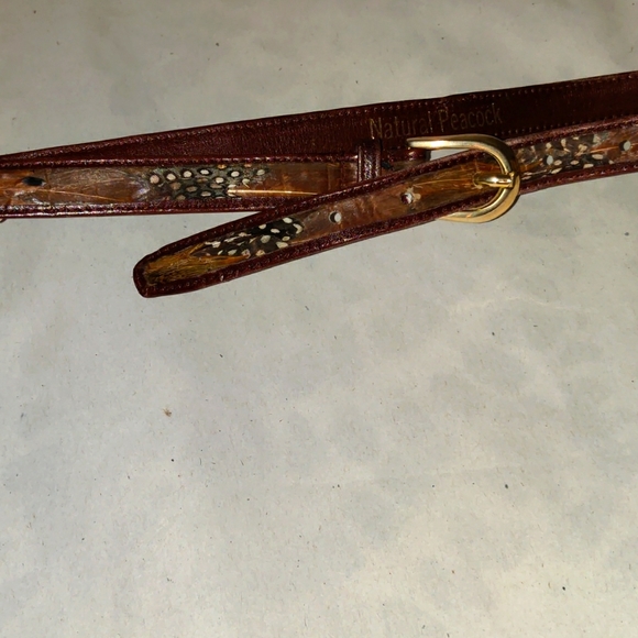 Natural peacock Belt S/M - Picture 3 of 3